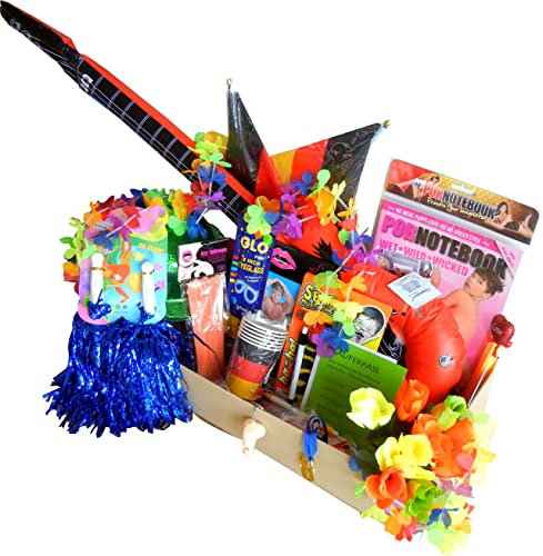 Festefestefeiern Bauchladen JGA Junggesellenabschied mit Füllung Inhalt 100 Teile Bauchladenfüllung BL 1