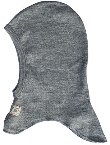 Lilano, Kinder/Baby Sturmhaube, 70% Wolle (kbT), 30% Seide, 210 g/m² (Grau, 86-92)