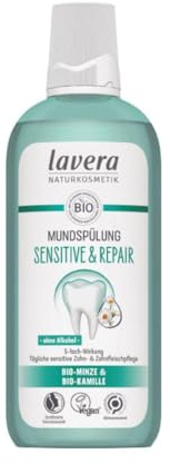Enjuague bucal sensible y reparador con fluor, Lavera 400 ml