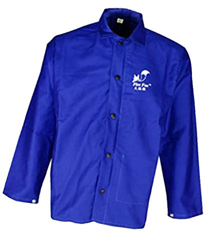 Jojomis Weldas Schweißerjacke Schutzbekleidung Anzug Sicherheitsschweißen, Blau - Blau, XL