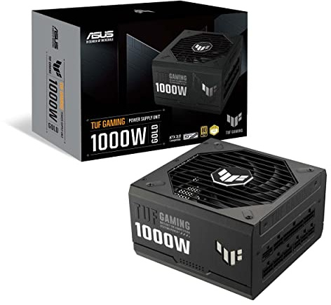 ASUS TUF Gaming 1000W Gold (1000 Watt, ATX 3.0 Compatible Fully Modular Power Supply, 80+ Gold Certified, Military-Grade Components, Dual Ball Bearing, Axial-tech Fan, PCB Coating, 10 Year Warranty)