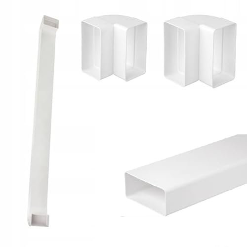 Amslight Passe-câbles TV 100 cm Blanc - Goulotte de câbles encastrée, invisible, pour installation électrique