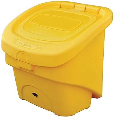 Glasdon Streugutbehälter Nestor™ 90L (Grün, Gelb) - 90 Liter gelber Streugutbehälter für Wintersicherheit - Langlebiger und kompakter Salz- und Streugutbehälter (Gelb)