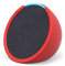 Echo Pop | Full sound compact Wi-Fi and Bluetooth smart speaker with Alexa | Charcoal and a Made For Amazon Sleeve for Echo Pop (2023 release), Red