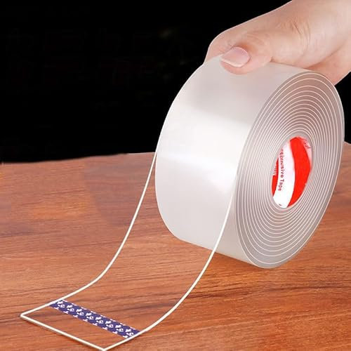KLVN 1mm Double Sided Nano Tape Monster Tape Transparent Gadgets for Home Adhesivos Interiores Waterproof Resistant Home Decor Tapes (Color : 5M, Size : 30mm)