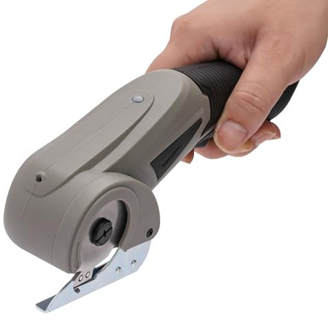 Ciseaux électriques, 4 V, batterie lithium-ion, cutter universel, rechargeable, puissant, pour tissu, tapis, cuir, feutre, gris