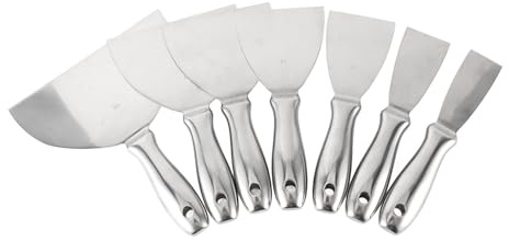 Espátulas Masilla de Acero Inoxidable, Raspadores de Papel Tapiz, Juego de Espátulas de Relleno, con Bolsa de Almacenamiento para Reparar Paneles de Yeso, Enlucido, Relleno de Masilla y Acabado Liso