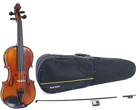 GEWA Violine, Violingarnitur Serie Maestro 1 VL 3, 3/4 Spielfertig inkl. Formetui, Carbon Bogen und Larsen Aurora Saiten