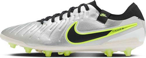 Nike Tiempo Legend 10 AG-PRO - Scarpe da Calcio da Uomo in Erba Artificiale, Colore Argento Metallizzato/Nero, 41 EU, Metallizzato Silver Black Volt, 41 EU
