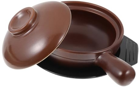 Mobestech Cacerola De Cerámica Asa Para Cocinar Sopa Utensilios De Cocina Esenciales Olla De Cerámica Para Uso La Cocina Para Olla Para Pollo Estofado