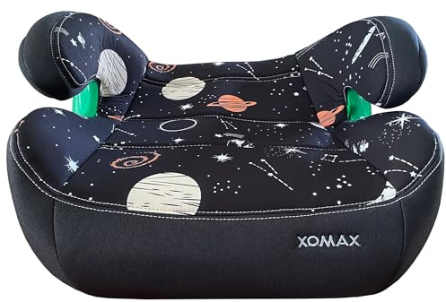 XOMAX KBH310 Kindersitz Sitzerhöhung mit ISOFIX I mitwachsend I 15-36 kg, ca. 6-12 Jahre, Gruppe 2/3 I bequeme Armlehnen I ECE 8, Farbe:Weltall
