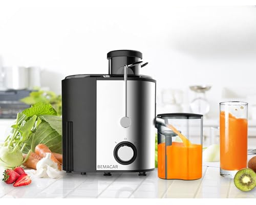 Juicer Machine – Smoothie Maker & Food Processor | 1200ml Container & 500ml Juice Cup | Large 65mm Feed Chute | Blender for Whole Fruit & Vegetables | 2 Speeds | Easy Clean | CE Certified