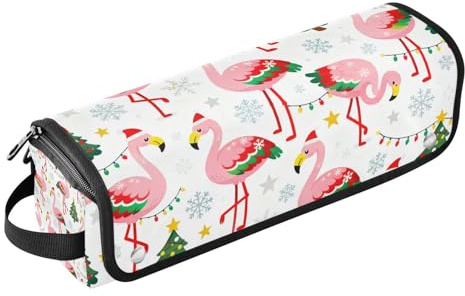 Sac de voyage pour outils de cheveux et tapis résistant à la chaleur, étui de transport portable pour fers plats, lisseurs, fers à friser, étui de voyage pour femme avec flamants roses