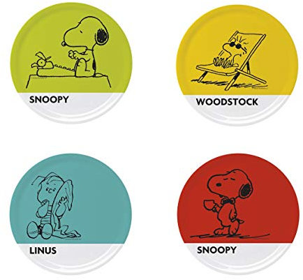 Excelsa Peanuts Tafelservice, Porzellan, Mehrfarbig, 4 STK, 4