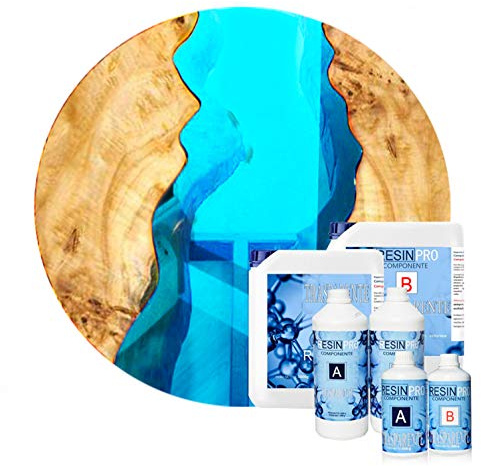 Resin Pro 160 GR - 128 KG RESINE EPOXY COULEUR TURQUOISE POUR + TABLE BOIS + NAUTIQUE + REVÊTEMENTS + BRICOLAGE (1.60)