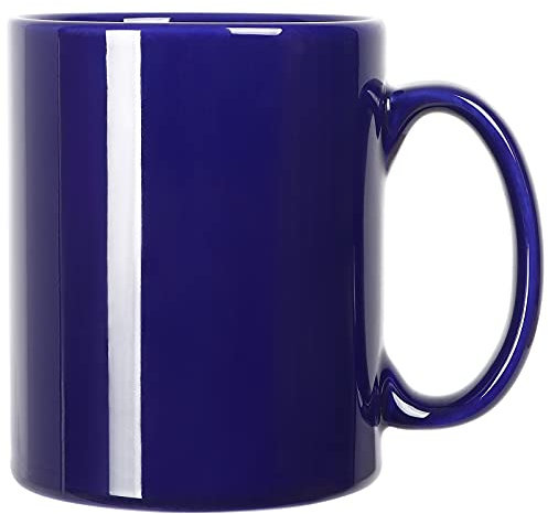 Smilatte 20 OZ Extra Large Ceramic Coffee Mug, M017 Classic Porcelain Boss Super Big Tea Cup with Handle for Office and Home, Blue