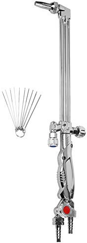 Torcia da Taglio, Cannello da Taglio a Gas Propano Ossigeno Acetilene a 3 Tubi Galvanizzato in Ottone per il Taglio di Piastre in Acciaio, Piastre di Ferro, Costruzione, Saldatura