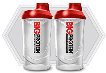 Rock and Baby 2 x manueller Mixer, 600 ml, für Smoothies, Getränke, Proteinshaker für Sportler, Flasche mit Sieb, BPA-frei, Flasche für Fitnessstudio, Sport