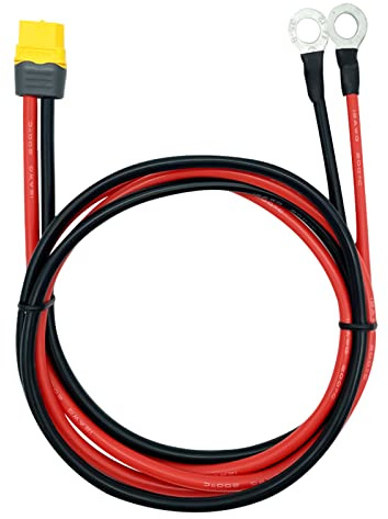 XT60 to O Ring Terminal Cable,XT60H Female to O Ring Eyelet Terminal Plug Connector Cable 12AWG RC ESC Charger Side Power for for RC Lipo Battery FPV Racing Drone(3.3Feet/1m)