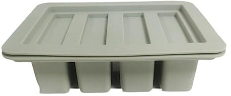 Stampo per burro in silicone con coperchio, vassoio per burro antiaderente adatto a bastoncini di burro di dimensioni standard, stampo in silicone rettangolare a 4 cavità, stampo in silicone per