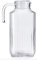 Jarras de Cristal con Tapa 1L y 2L - Jarras de Agua 2L y 1L Medida Universal Ideal para Neveras (Jarra 2L)