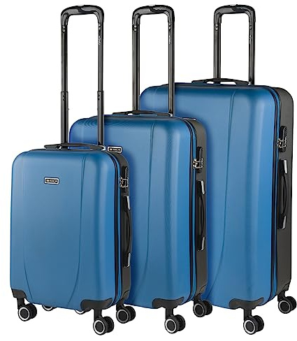 Juego Maletas De Viaje rígidas trolley con Candado de Combinacion TSA y 4 D