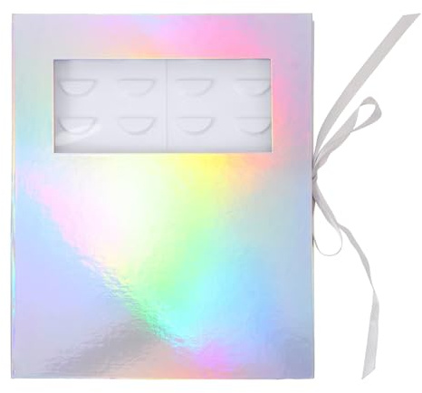 HONMEET Eyelash Storage Box Transparent Window Lash Case 16 Pairs | Paper Material, Lightweight and Portable, Home and Travel Use, Keeps Lashes in Place and Protected