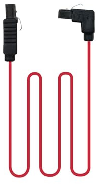 Blendend Cable SATA para datos, diseño acodado para ajuste optimizado, incluye anclajes para mayor seguridad en la conexión, longitud de 0.5 metros, ideal para configuraciones internas de PC.