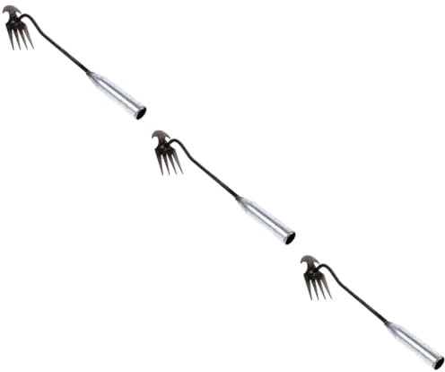 BESPORTBLE 3st Unkrautjätgerät Für Den Garten Rechen Verhinderer Wieder Haltbare Hand Unkraut Jäten Hand Wieder Hand-jäter-werkzeug Jäten Werkzeug Gartengeräte Wurzelheber Stahl
