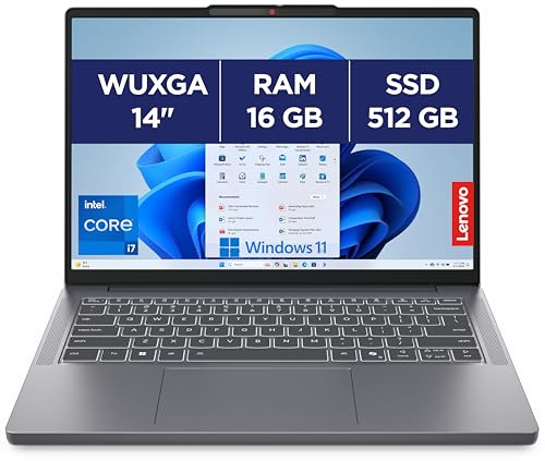 Lenovo IdeaPad Slim 3 14IRH10 - Ordinateur Portable 14'' WUXGA (Intel Core i7-13620H, RAM 16Go, SSD 512Go, Intel UHD Graphics, Windows 11 Home) Clavier AZERTY Français - Gris