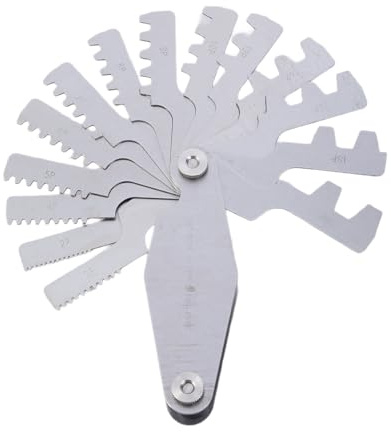 Outil de mesure de vis pour mesure industrielle - Échelle claire - Jauge de filetage en T - Large application - Filetage T