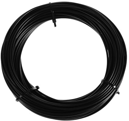 Cabilock Black Plastic Coated Stainless Steel Cable Rope Flexible Hanging Wire for Indoor Outdoor Garden Party Picture Display DIY Projects Resistant to Weather UV Moisture