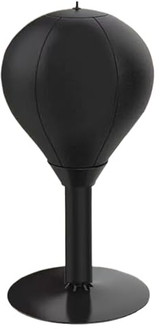 Saco de Boxeo de Escritorio, Pelota de Boxeo con, Juguete de Fitness portátil, Pelota de Piel sintética con Base de Resorte Ajustable, del estrés y Herramienta de Entrenamiento para el