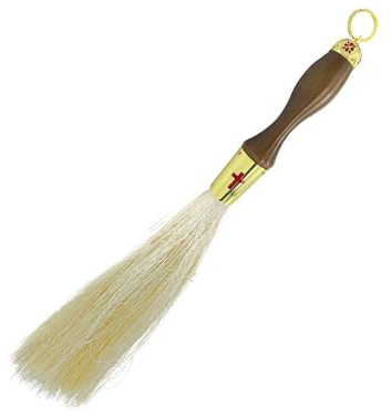 RZRHMUHN Orthodox Christian Holy Water Sprinkler with Cross Handle Zinc Alloy Religious Blessing Tool, Perfect for Church & Home Ceremonies (Red)