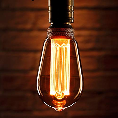 Auraglow Mysa LED Light Bulb – Vintage Retro Rustic Style Decorative Energy Efficient Filament B22 ST64 Classic Shape