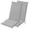 Traumnacht Komfort 2er Set Hochlehnerauflagen Outdoor silber, Bezug abnehmbar, mit Eckbändern und Einstellband, 120 x 50 x 6 cm, Öko-Tex zertifiziert, produziert nach deutschem Qualitätsstandard