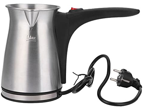 Cafetière électrique à chauffage par immersion 800 W 500 ml Chauffe-café et lait en acier inoxydable Petit pot chauffant pour usage domestique 14 x 11 x 11 cm