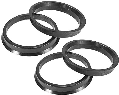 X AUTOHAUX 4 Stück Zentrierringe Felgenzentrierring 57,1mm auf 65,1mm Kunststoff Auto Zentrische Ringe Schwarz