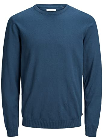 JACK & JONES JJEBASIC Col Rond en Tricot Noos 12137190, M, Bleu (Insignia Bleu) Homme