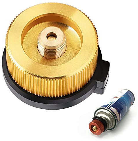 Random Styles Camping Nozzle Bottle Convert Adapter Connector Stove Connector for Butane Canister to Screw Gas Cartridge