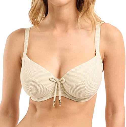 Sans Complexe Glow It Up Haut de Maillot de Bain avec Armatures, Ivory Gold, 95D Femme