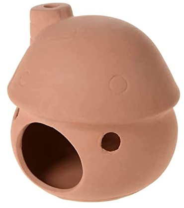 YXQ Aquarium Decorations Ceramic Mushroom House for Fish Tank Landscape to Small Shrimp/Goldfishes Hiding Rest and Breed (Natural)