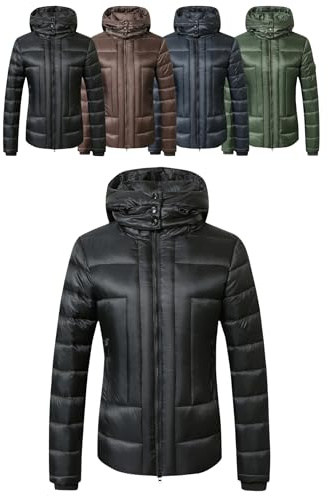 Covalliero - Damen Steppjacke | Übergangsjacke mit Doppelkragen & 2 Taschen | Kapuzenjacke mit abnehmbarer Kapuze | wasserabweisende Reitjacke | Reitbekleidung in Black | Größe L