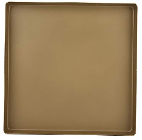 Telaio, tela da forno quadrati 28x28x3cm in lega dorata in lega di alluminio padella non bastoncino per pizza vassoio per tostapane da biscotto per biscotti