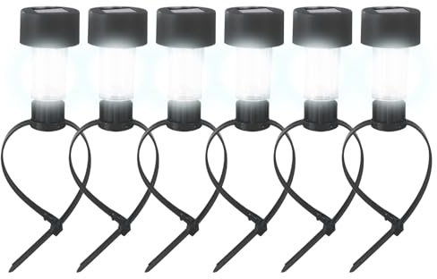 Djowyh Luces Solares para Piscina, 6 Unidades Lámpara Exterior, Luz Impermeable Ajustable con Banda para Iluminación Exterior de Terraza Estanque Jardín