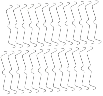 SEWACC 60 Ganchos de Gancho para Tableros Perforados de Acero Inoxidable Plata, Diseño Elegante y Moderno, Aptos para Taller y Garaje Uso Versátil