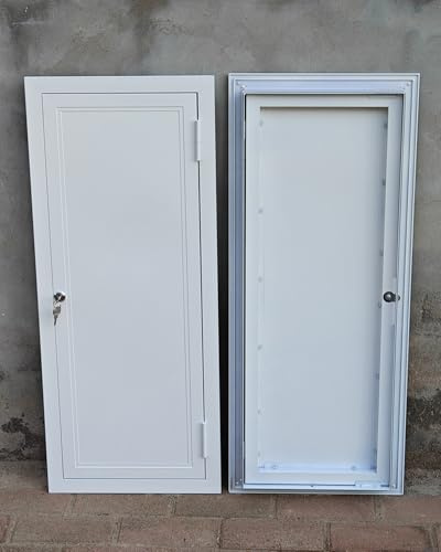 Låsbar åtkomst inspektion dörrpanelskydd, ljudisolerad metalltjänst åtkomst dörr för vägginspektionslucka (75 x 140 cm) hållbar, säker, idealisk för underhåll.
