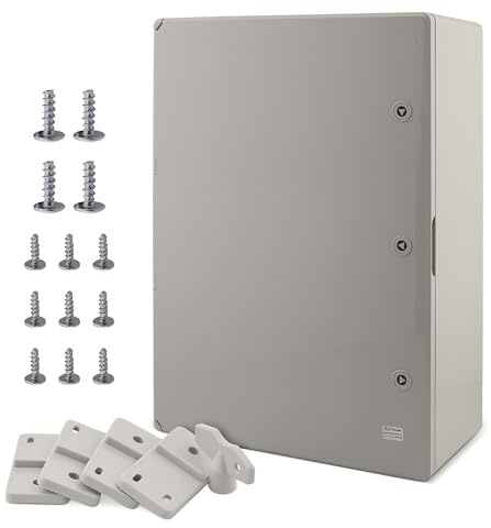 BOXEXPERT Verteilerkasten außen IP65 ABS Kunststoff 700x500x250mm Serie Fleet wasserdicht Schaltschrank Wandschrank Industriegehäuse Leergehäuse grau