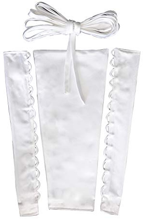 QRBTSCL Women's Wedding Dress Zipper Replacement Adjustable Fit Satin Corset Back Kit Lace up for Prom Dress Ivory 14 Inches
