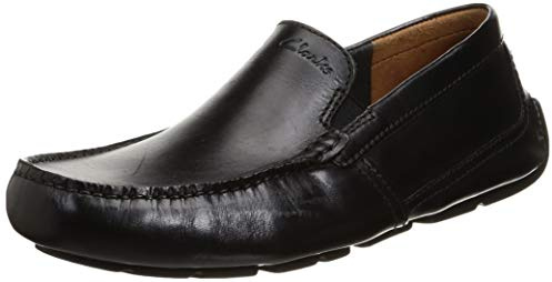 Clarks Markman Plain, Mocassini Uomo, Pelle Nera, 45.5 EU